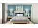 Stylish bedroom features neutral walls, a cozy bed, and coordinated nightstands at 11864 Blue Diamond Trl, Parrish, FL 34219
