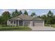 Charming single-story home featuring a two-car garage, landscaped yard, and covered entry at 11864 Blue Diamond Trl, Parrish, FL 34219