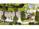 Aerial view showcases the property, with surrounding trees and nearby amenities like pools at 12170 Lake Allen Dr, Largo, FL 33773