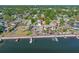 An aerial view showcases the property's waterfront location and neighborhood surroundings at 2827 1St Ne St, St Petersburg, FL 33704