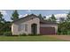 Charming single-story home with a two-car garage, neutral stucco exterior and well-maintained landscaping at 31719 Griffin Sands Ln, San Antonio, FL 33576