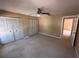The bedroom has beige walls, carpet and two closets at 4624 W North B St, Tampa, FL 33609