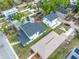 An aerial view highlights the well-kept residences, with their manicured lawns and varied architectural styles nestled among lush trees at 1030 11Th S Ave, St Petersburg, FL 33705