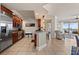 Modern kitchen with stainless steel appliances and granite countertops open to the living area at 11 Baymont St # 1109, Clearwater Beach, FL 33767