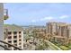 Enjoy panoramic views of the city and bay from this high-rise balcony at 11 Baymont St # 1109, Clearwater Beach, FL 33767