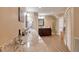 Bathroom with granite countertop and dual sink vanity at 126 Orangewood Dr, Dunedin, FL 34698