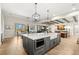 Bright and airy kitchen with a large island, farmhouse sink, and open layout to the living spaces at 16119 Carencia Ln, Odessa, FL 33556