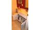 Bathroom featuring a vanity with hidden pull-out shelves for storage and modern fixtures at 2221 Norwegian Dr # 43, Clearwater, FL 33763