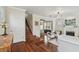 Elegant foyer with hardwood floors, stairs leading upstairs, and access to the living room at 2807 N Morgan St, Tampa, FL 33602