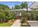 Charming home exterior featuring lush landscaping, a walkway, and a decorative front gate at 2807 N Morgan St, Tampa, FL 33602