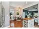 Bright kitchen area with hardwood floors, a center island and eat in breakfast nook at 2807 N Morgan St, Tampa, FL 33602