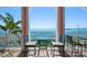 Balcony overlooking open water with patio furniture and clear views at 4794 Cobia Se Dr # D, St Petersburg, FL 33705
