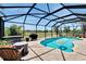 Inviting screened pool area with clear blue water and comfortable outdoor seating at 706 Bunker View Dr, Apollo Beach, FL 33572