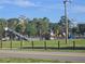 A fairground landscape featuring rides and food trucks, set against a backdrop of lush green trees at 204 Shore W Dr, Oldsmar, FL 34677