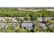 Neighborhood aerial view showcasing well-maintained homes with lush green trees at 28402 Openfield Loop, Wesley Chapel, FL 33543