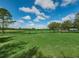 Expansive grassy area at the park featuring mature trees and a walking path at 704 Lemonwood Dr, Oldsmar, FL 34677