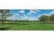 Expansive grassy area at the park with benches, a walking path, and mature trees at 704 Lemonwood Dr, Oldsmar, FL 34677