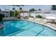 Screened pool featuring outdoor seating at 7321 San Moritz Dr, Port Richey, FL 34668