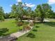 Aerial shot of estate home, with circular driveway at 7775 Still Lakes Dr, Odessa, FL 33556