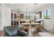 Modern kitchen with stainless steel appliances, a kitchen island, and hardwood floors at 907 Arlington N Ave, St Petersburg, FL 33705
