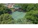 Aerial view of well-maintained community tennis courts surrounded by lush greenery and mature trees at 11868 Skylake Pl # 11767, Temple Terrace, FL 33617