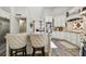 A kitchen with granite countertops, custom cabinetry, and stainless steel appliances at 506 Crystal Grove Blvd, Lutz, FL 33548