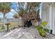 Private backyard patio area provides a cozy outdoor space for relaxation and entertainment at 6801 Clark St, Hudson, FL 34667