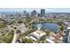 An aerial view of a condominium complex in St. Petersburg, Florida, overlooking Mirror Lake and downtown at 701 Mirror Lake N Dr # 119, St Petersburg, FL 33701