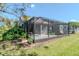 This covered patio provides a great space for relaxing and entertaining at 7441 Trovita Rd, Land O Lakes, FL 34637