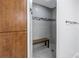 Updated shower with bench, tile surround, and modern hardware at 783 41St Ne Ave, St Petersburg, FL 33703