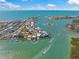 Aerial view of the home on the water, with the Gulf of Mexico a short boat ride away at 931 Inlet Cir, Venice, FL 34285