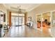 Lobby featuring tile flooring, a chandelier, and a view of the community at 11109 Great Neck Rd, Riverview, FL 33578