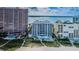 Beautiful aerial view of the condominium building and waterfront at 1350 Gulf Blvd # 502, Clearwater Beach, FL 33767