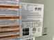 Close-up of the HVAC label with model number, serial number, and electrical specifications at 1655 S Highland Ave # I286, Clearwater, FL 33756
