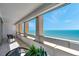 Balcony view features ocean views and comfortable outdoor seating at 17920 Gulf Blvd # 2004, Redington Shores, FL 33708
