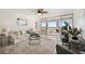 Stylish living room with ample seating, ocean views and access to balcony at 17920 Gulf Blvd # 2004, Redington Shores, FL 33708