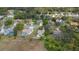 An aerial shot of neighborhood homes with mature trees and manicured lawns at 18241 Autumn Lake Blvd, Hudson, FL 34667