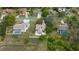Expansive aerial view of homes with pools, lush landscaping, and green lawns at 18241 Autumn Lake Blvd, Hudson, FL 34667
