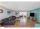 Spacious open concept living room features modern decor and lots of seating at 1900 68Th N St # 110, St Petersburg, FL 33710