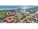 Excellent aerial view of waterfront community featuring boat docks and nearby intercoastal waterway at 4316 Sunray Ct # 34, Tampa, FL 33615