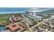 Excellent aerial view of waterfront community featuring boat docks and nearby intercoastal waterway at 4316 Sunray Ct # 34, Tampa, FL 33615