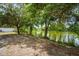 Scenic backyard view showcasing mature trees overlooking the tranquil waterfront at 5050 68Th N Way, St Petersburg, FL 33709