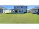 Backyard view showcases a spacious manicured lawn at 5325 Thistle Field Ct, Wesley Chapel, FL 33545