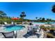 Inviting community hot tub and seating area, perfect for relaxation and socializing with neighbors at 5325 Thistle Field Ct, Wesley Chapel, FL 33545