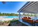 Resort-style pool area with ample seating and covered lounge offering an inviting space for relaxation and socializing at 5325 Thistle Field Ct, Wesley Chapel, FL 33545