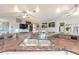 Spacious kitchen counter with stainless steel sink and faucet overlooking the living spaces at 6311 Bayside Dr, New Port Richey, FL 34652