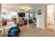 Bright and airy living area with an adjacent dining space and modern furnishings at 6311 Bayside Dr, New Port Richey, FL 34652