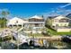 Waterfront home with boat dock, lift, outdoor pool, spacious screened patio, and lush landscaping at 6311 Bayside Dr, New Port Richey, FL 34652