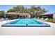 Large community pool with poolside amenities and shaded areas, ideal for residents to enjoy and socialize at 1201 Montrose Pl, Dunedin, FL 34698