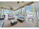 Screened lanai provides relaxing outdoor space with ample seating at 13122 Prestwick Dr, Riverview, FL 33579